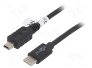 Cable; High Speed,USB 2.0,USB 3.1; USB B mini plug,USB C plug Goobay