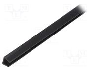 Hole and edge shield; polyetylene; L: 30.5m; black; H: 7.6mm PANDUIT