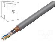 Wire; SF/UTP; 4x2x24AWG; 5e; stranded; Cu; PVC; grey; 305m GEMBIRD