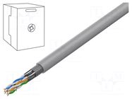 Wire; S/FTP; 4x2x23AWG; 6a; wire; Cu; Insulation: LSZH; grey; 305m GEMBIRD
