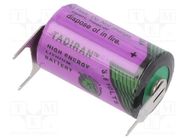 Battery: lithium (LTC); 1/2AA,1/2R6; 3.6V; 1100mAh; Ø14.7x25.2mm TADIRAN