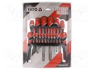 Kit: screwdrivers; Phillips,slot,Torx®; 18pcs. YATO