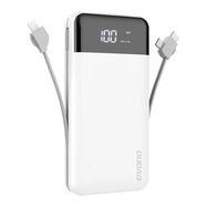 Dudao K1Pro powerbank 20000mAh with built-in cables white (K1Pro-white), Dudao