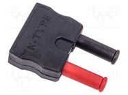 Adapter; black-red; temperature probe type K SONEL