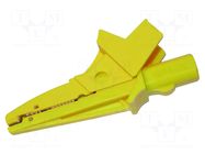 Crocodile clip; 20A; 1kV; yellow; max.16mm; Type: insulated SONEL