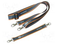 Strap for meters; orange,grey; metal,fabric SONEL