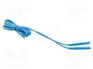 Test lead; banana plug 4mm,both sides; Urated: 1kV; Len: 3m; blue SONEL