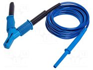 Test lead; banana plug 4mm,crocodile clip; Urated: 15kV; Len: 10m SONEL