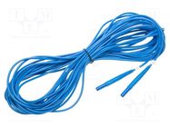 Test lead; banana plug 4mm,both sides; Urated: 1kV; Len: 15m; blue SONEL