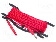 Test lead; banana plug 4mm,both sides; Len: 15m; red SONEL