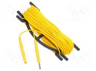 Test lead; banana plug 4mm,both sides; Len: 30m; yellow SONEL