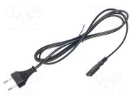 Mains cable; Plug: EU; IEC C7 female SONEL