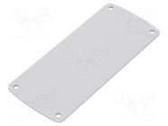 Front panel; aluminium; W: 45.8mm; L: 105.77mm; Thk: 2mm TEKO