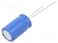 Capacitor: electrolytic; THT; 220uF; 63VDC; Ø12.5x20mm; Pitch: 5mm VISHAY