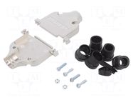 Silver; straight; Type: shielded; Enclosure for connectors: D-Sub TE Connectivity