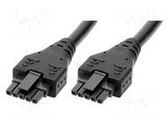 Cable; female; PIN: 5; Len: 2m; 8.5A; Insulation: PVC; Colour: black MOLEX