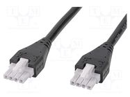 Cable; Mini-Fit Jr; female; PIN: 4; Len: 0.5m; 6A; Insulation: PVC MOLEX