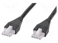 Cable; Mini-Fit Jr; female; PIN: 4; Len: 2m; 6A; Insulation: PVC; 1x4 MOLEX