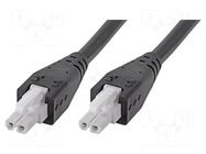 Cable; Mini-Fit Jr; female; PIN: 2; Len: 3m; 6A; Insulation: PVC; 1x2 MOLEX