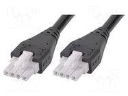 Cable; Mini-Fit Jr; female; PIN: 4; Len: 0.5m; 6A; Insulation: PVC MOLEX