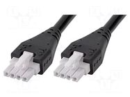 Cable; Mini-Fit Jr; female; PIN: 4; Len: 3m; 6A; Insulation: PVC; 1x4 MOLEX