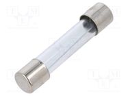 Fuse: fuse; quick blow; 25A; 32VAC; glass; 6.3x32mm; brass; FSA; bulk OPTIFUSE