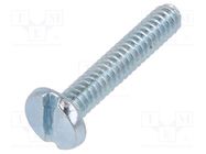 Screw; UNC4-40x15.88; Head: cheese head; slotted; steel; zinc KEYSTONE