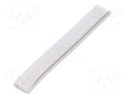 Hole and edge shield; PVC; L: 10m; white; H: 9.5mm; W: 6.5mm RST ROZTOCZE