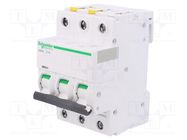 Circuit breaker; 400VAC; Inom: 1A; Poles: 3; for DIN rail mounting SCHNEIDER ELECTRIC