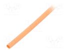 Heat shrink sleeve; glueless; 2: 1; 1.6mm; L: 1m; orange TASKER