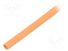 Heat shrink sleeve; glueless; 2: 1; 2.4mm; L: 1m; orange TASKER