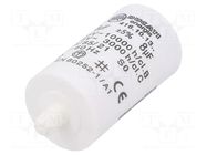 Capacitor: polypropylene; motors, run; 8uF; 425VAC; Ø32x55mm; ±5% DUCATI ENERGIA