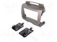 Radio frame; Kia; 2 DIN; grey 