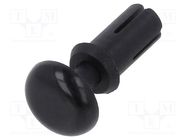 Rivet; polyamide; Rivet diam: 3.5mm; L.rivet: 7.1mm; black 