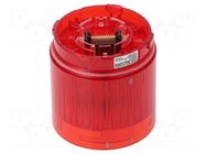 Module: light signaller; red; LED; 24VDC; IP65; Ø50x50mm; LR5 PATLITE