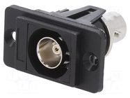 Coupler; BNC socket,both sides; 75Ω; DUALSLIM; silver; plastic CLIFF
