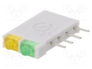 LED; in housing; 1.8mm; No.of diodes: 2; yellow/green; 10mA; 38° SIGNAL-CONSTRUCT