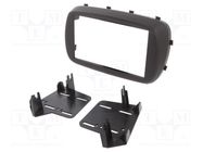 Radio frame; Fiat; 2 DIN; matt black METRA