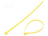 Cable tie; L: 200mm; W: 4.6mm; yellow; polyamide; 225N; Ømax: 50mm HELLERMANNTYTON