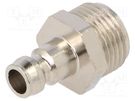 Quick connection coupling; connector pipe; max.15bar; -20÷200°C PNEUMAT