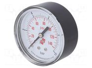 Manometer; 0÷10bar; non-aggressive liquids,inert gases; 63mm PNEUMAT