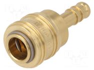 Quick connection coupling; straight; max.35bar; brass; D: 25mm PNEUMAT