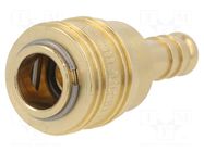 Quick connection coupling; straight; max.35bar; brass; D: 25mm PNEUMAT