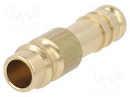 Connector; connector pipe; 0÷35bar; brass; NW 7,2,hose 9mm PNEUMAT