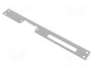 Frontal plate; long,flat; W: 25mm; for electromagnetic lock; grey LOCKPOL