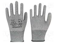 Protective gloves; ESD; XXL; Features: dissipative; grey; <10MΩ EUROSTAT GROUP