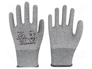 Protective gloves; ESD; L; Features: dissipative; grey; <10MΩ EUROSTAT GROUP