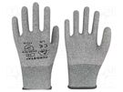 Protective gloves; ESD; XS; Features: dissipative; grey; <10MΩ EUROSTAT GROUP