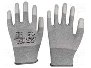 Protective gloves; ESD; M; Features: dissipative; grey EUROSTAT GROUP