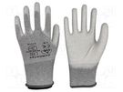 Protective gloves; ESD; L; grey; <10MΩ EUROSTAT GROUP